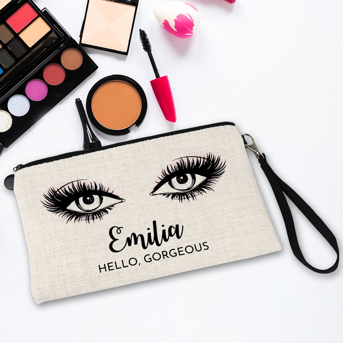 Spodne na kosmetyki z imieniem – Hello gorgeous