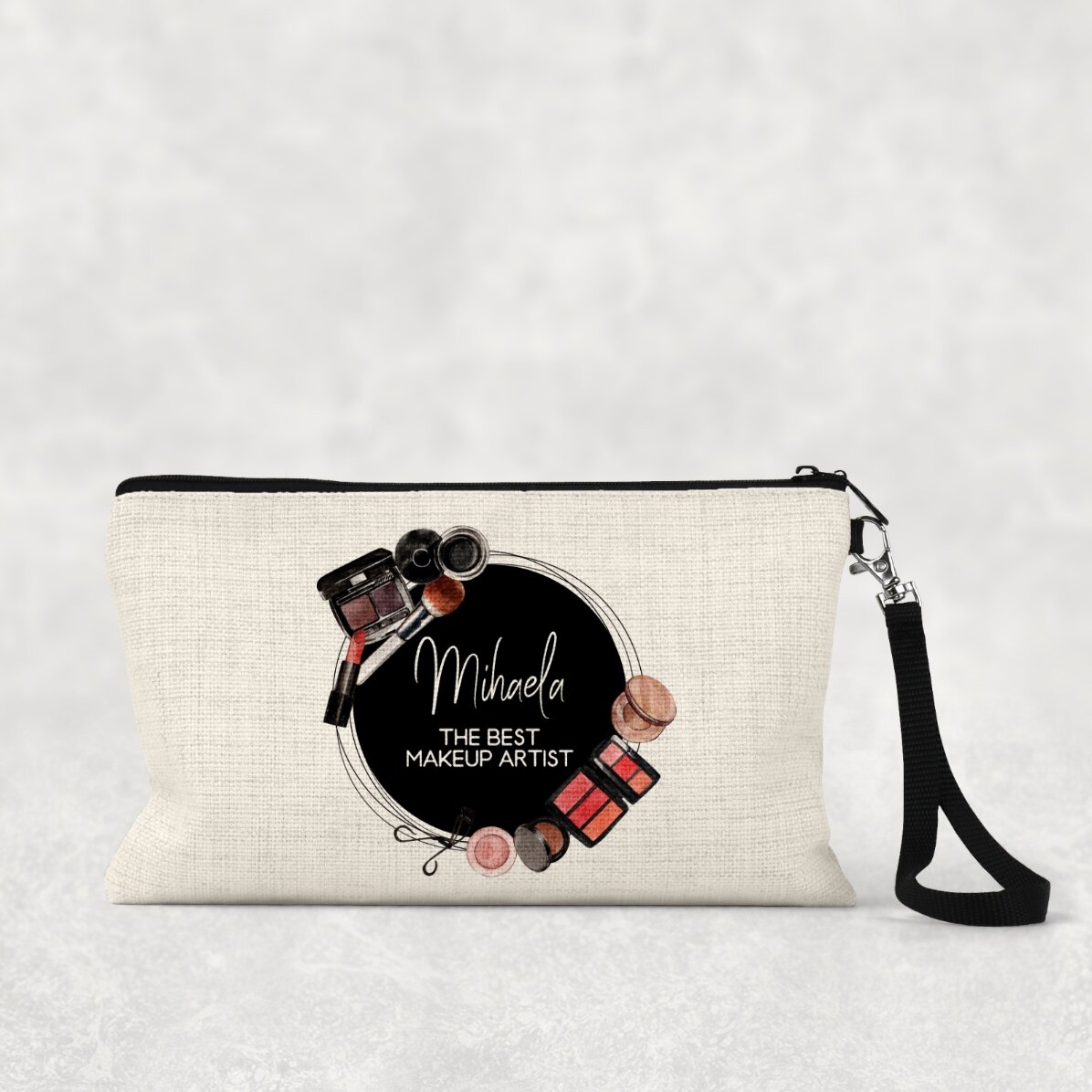 Personalised cosmetics bag with text - Makeup artist