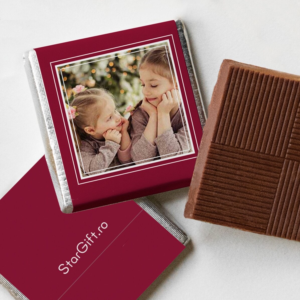 Globe with 10 mini chocolates personalised with photos