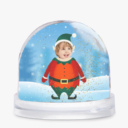 Personalised desk globe with message and text - Santa's helper
