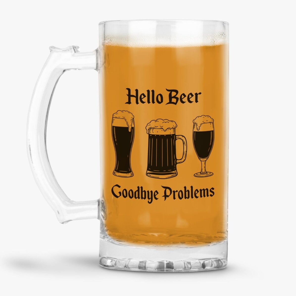 Spersonalizowany kufel do piwa z napisem – Hello Beer