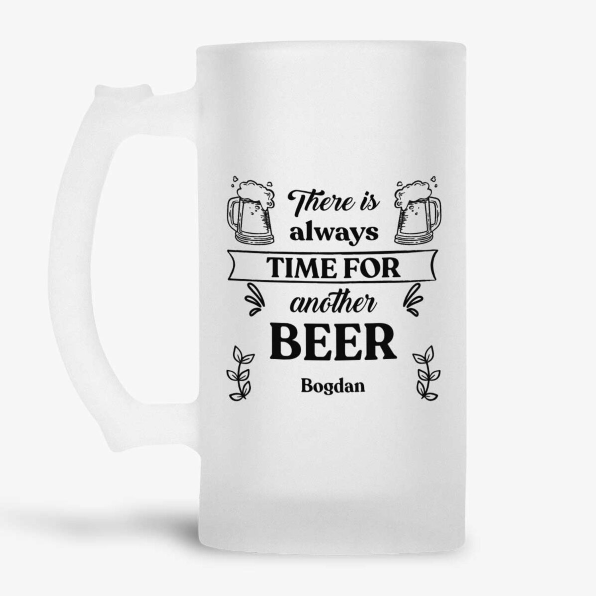 Spersonalizowany kufel do piwa z napisem – Time for Beer