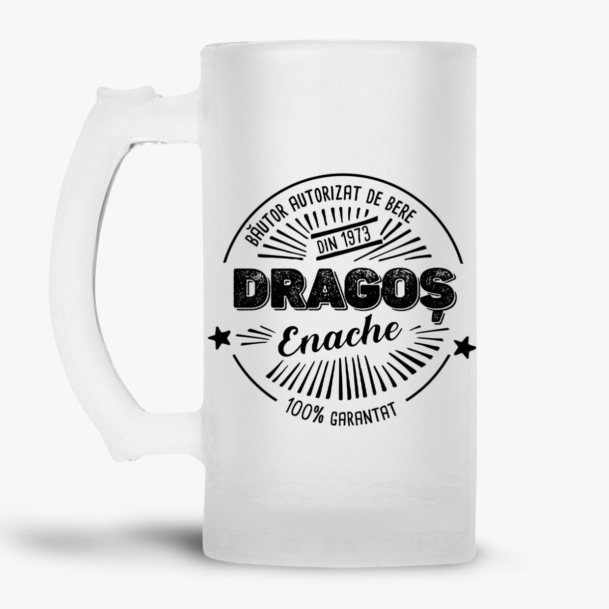 Personalised beer mug with text - Authorised beer drinker