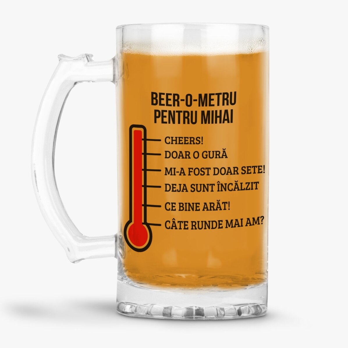 Kufel do piwa z indywidualnym napisem – Beer-o-meter