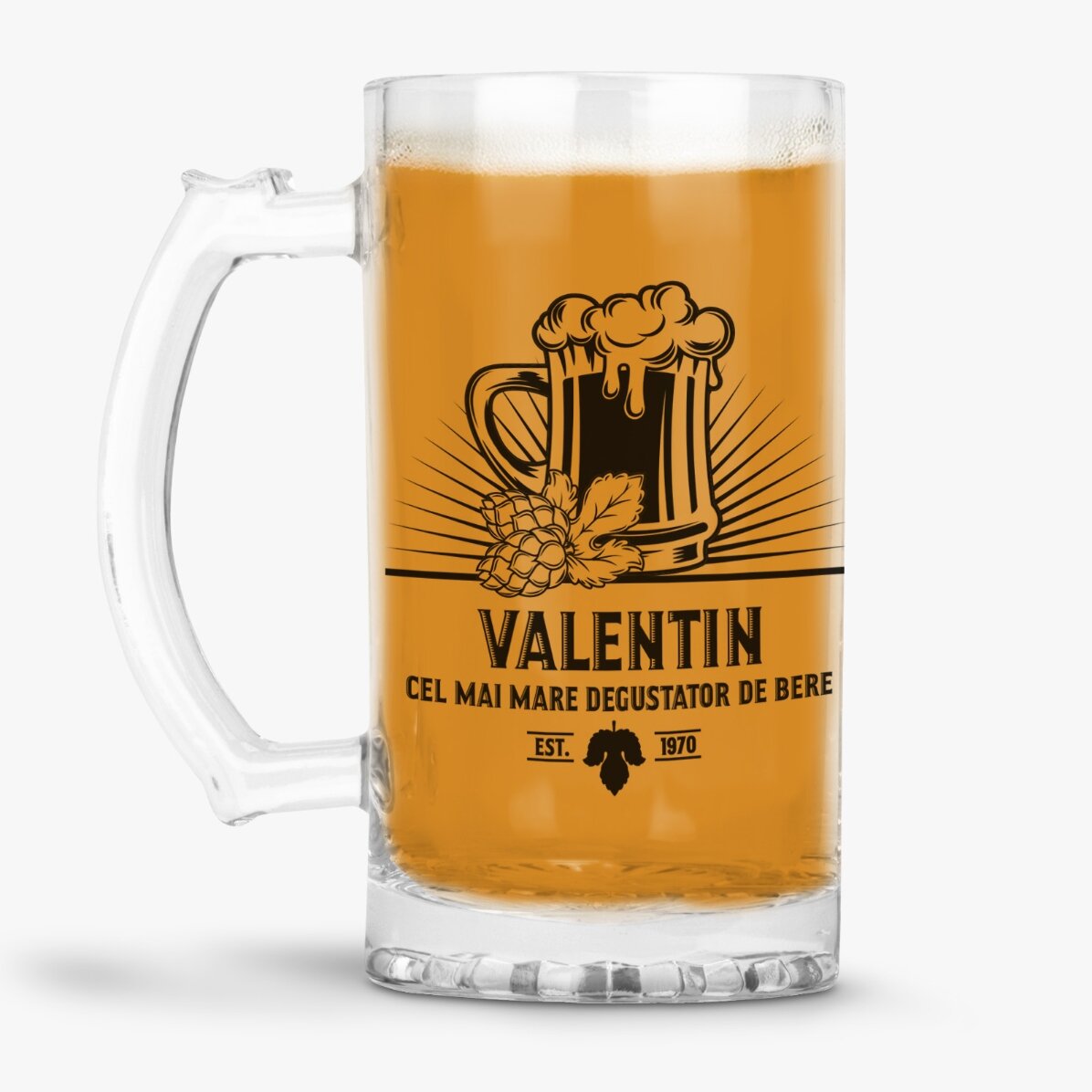 Personalised beer mug with text - Beer taster