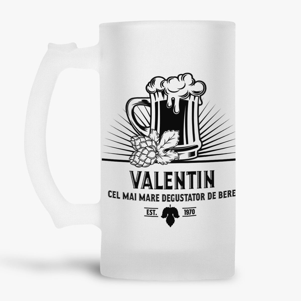 Personalised beer mug with text - Beer taster