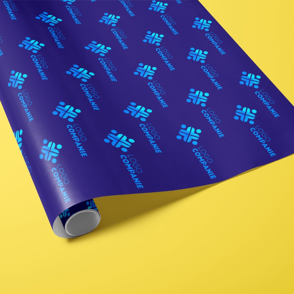 Papier do pakowania prezentów z nadrukowanym logo