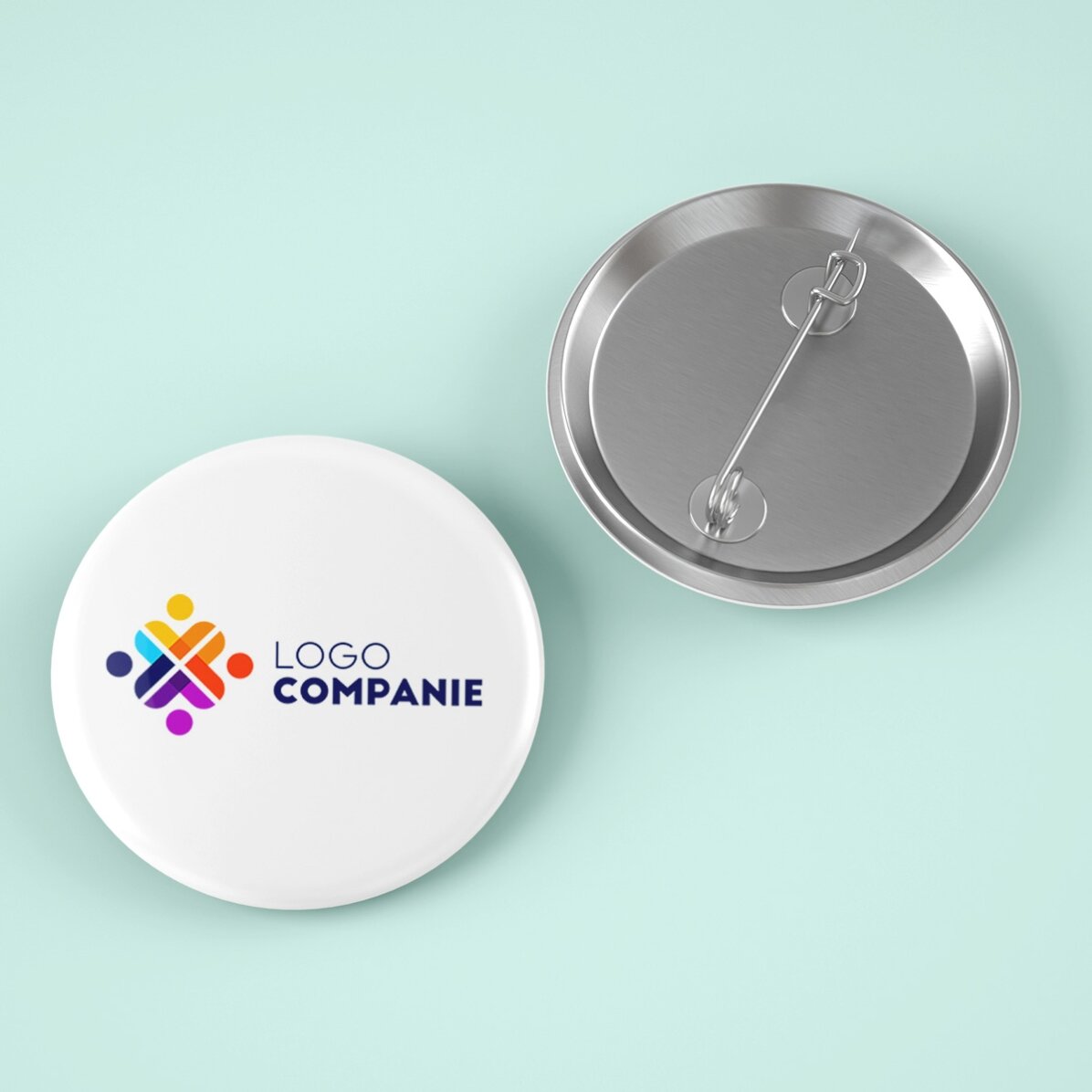 Personalised badge with logo
