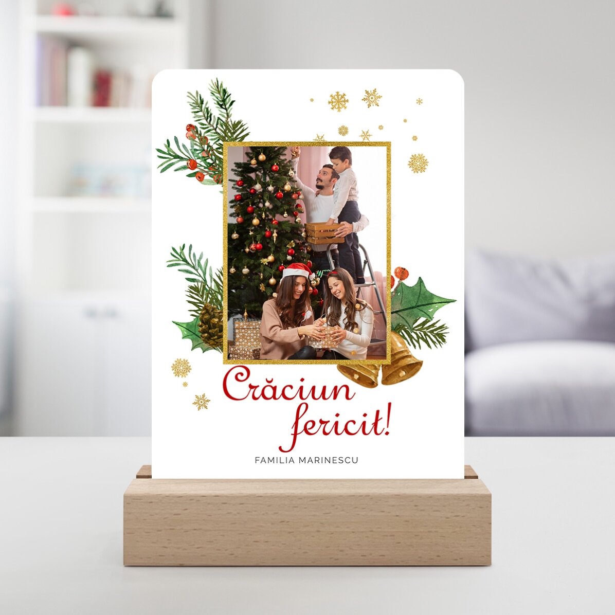 Spersonalizowana lampka nocna LED ze zdjęciem i napisem – Glitter Frame