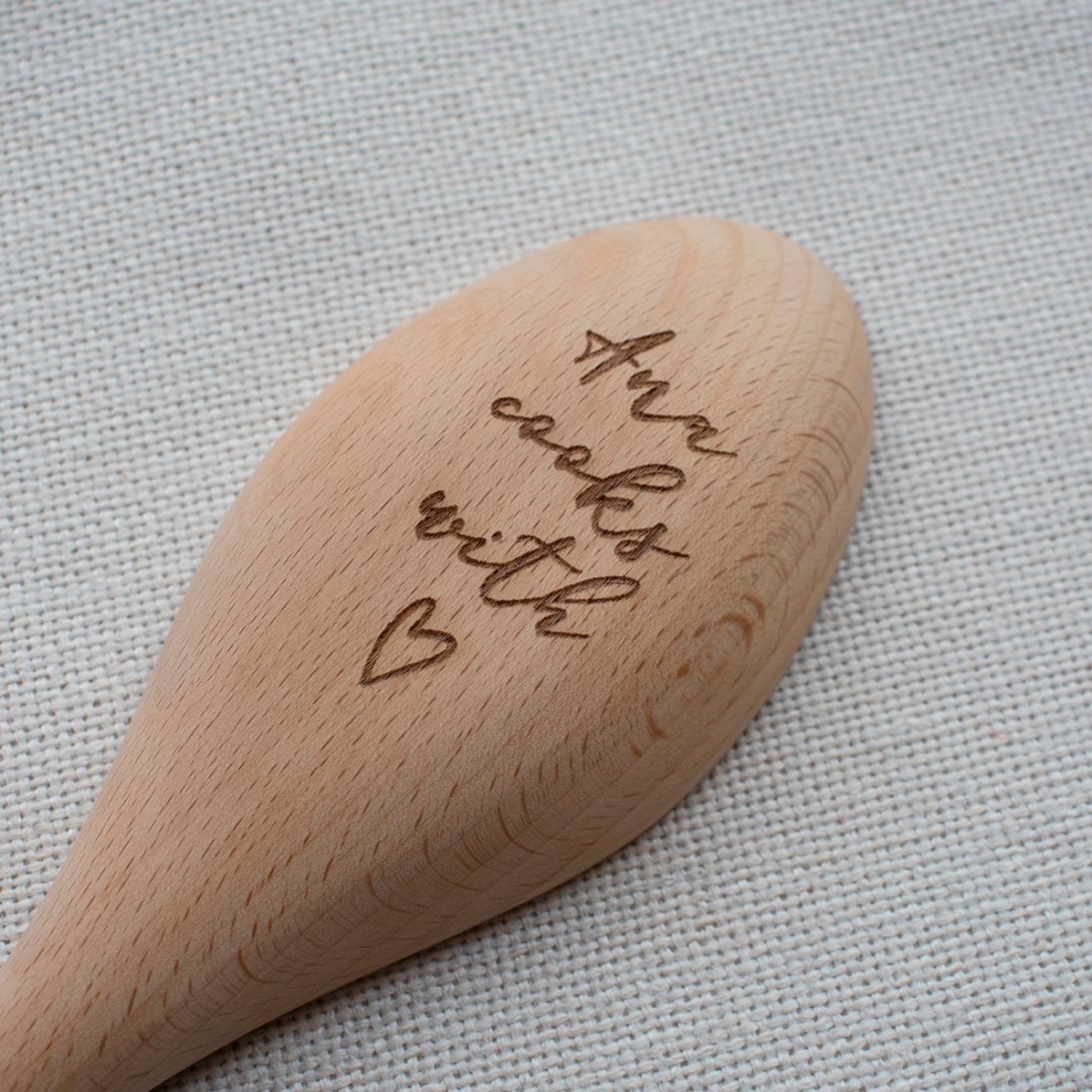 Spersonalizowana drewniana łyżka – Cook with love