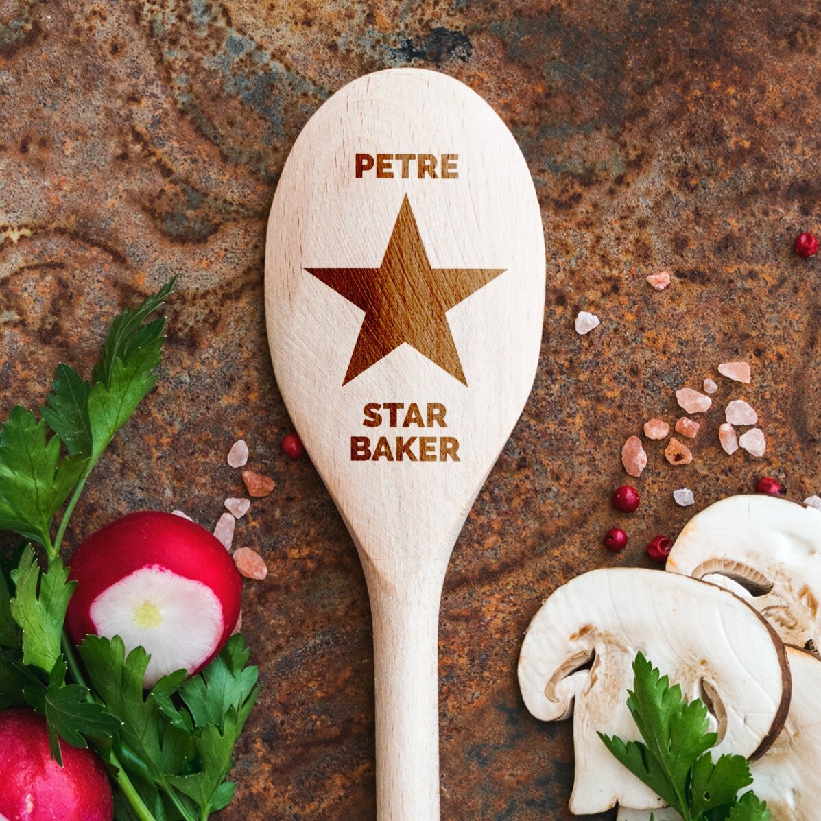 Personalised wooden spoon - The star of the kitchen