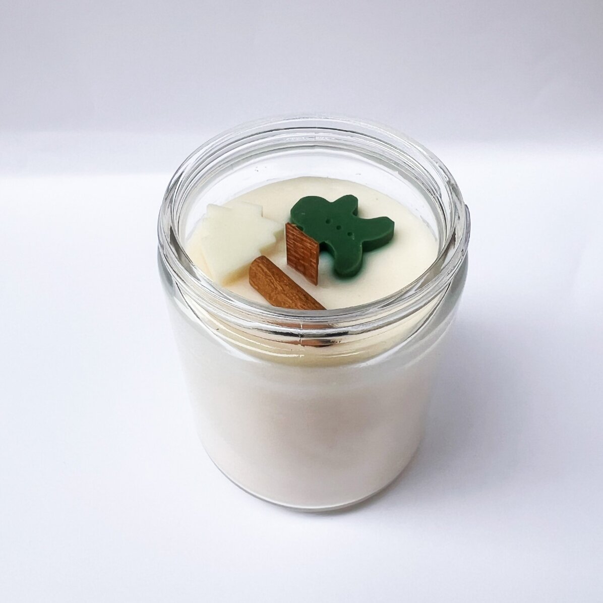 Large scented candle personalised with 4 photos and text - Love