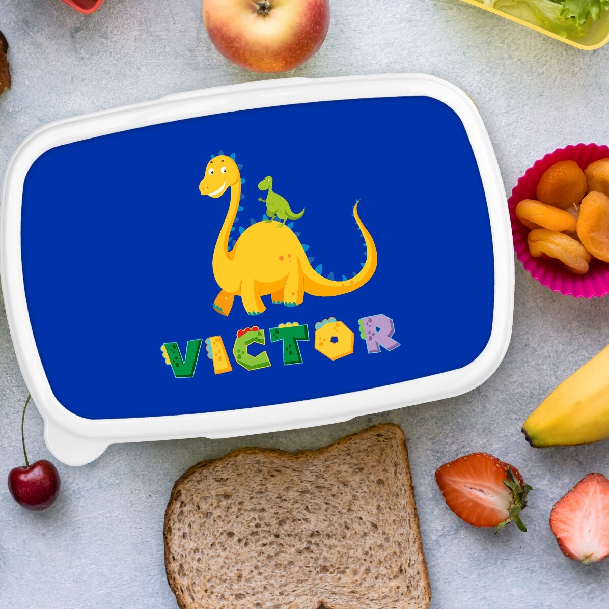 Lunch box, personalised with name - Dino
