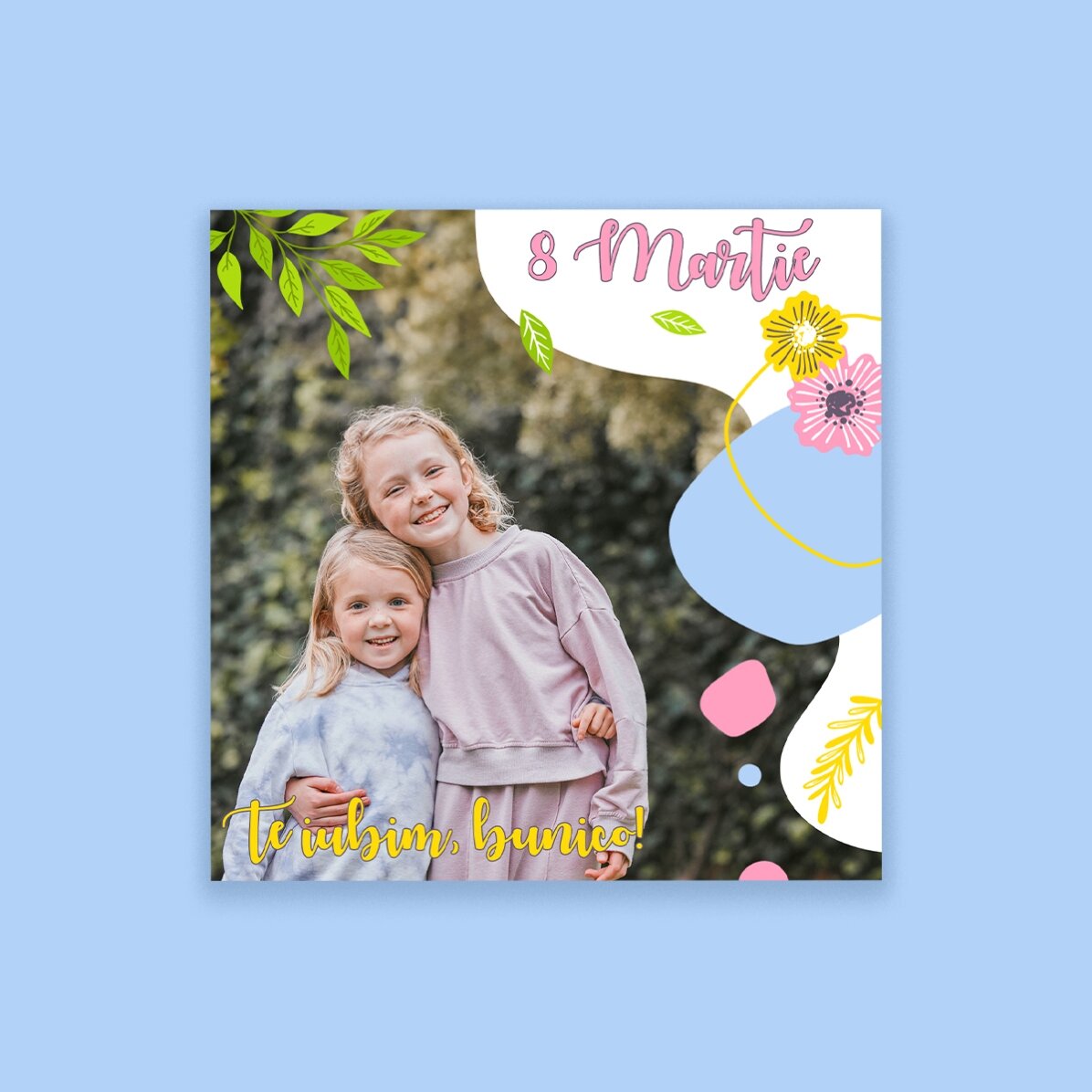 Spersonalizowany magnes 10x10 ze zdjęciem i napisem – Happiness