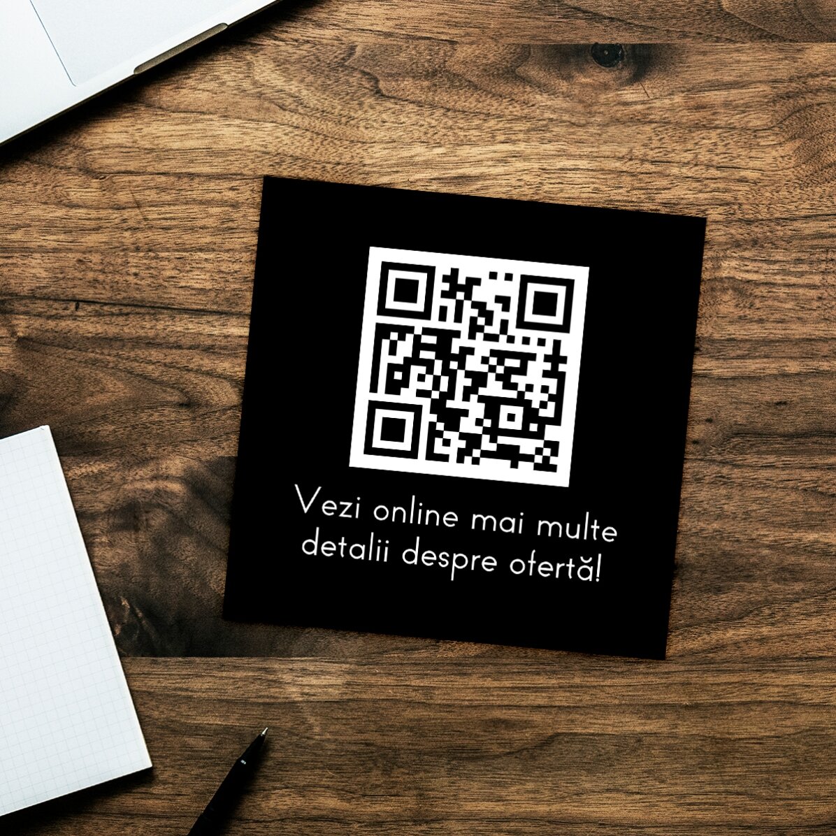 10x10 magnet customised with text and QR code