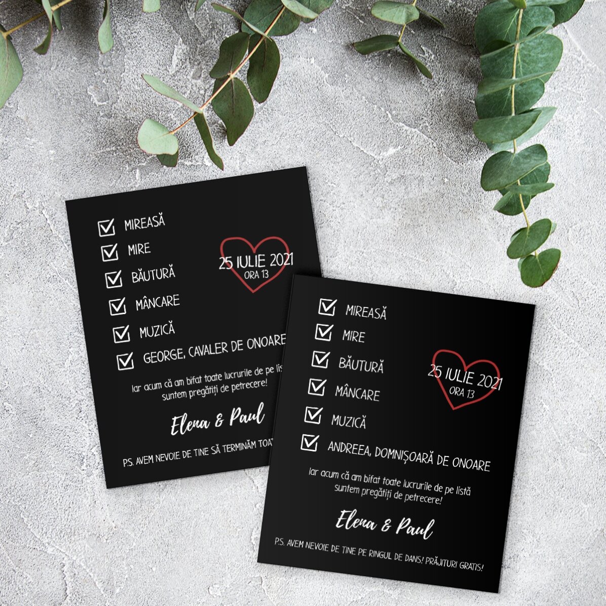 10x12 cm magnet personalised with text - Invitation