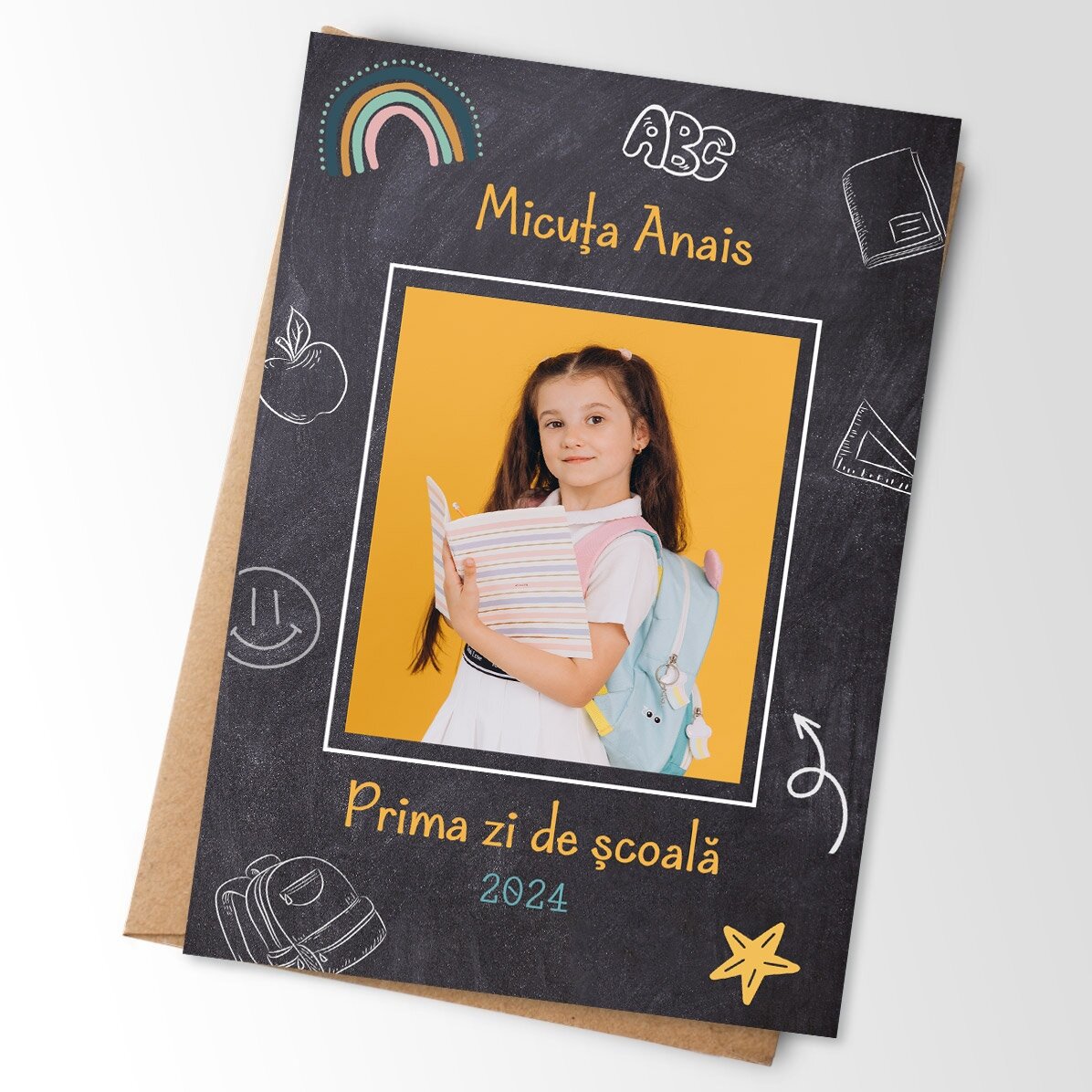 10x15 cm magnet personalised with a photo and text - School