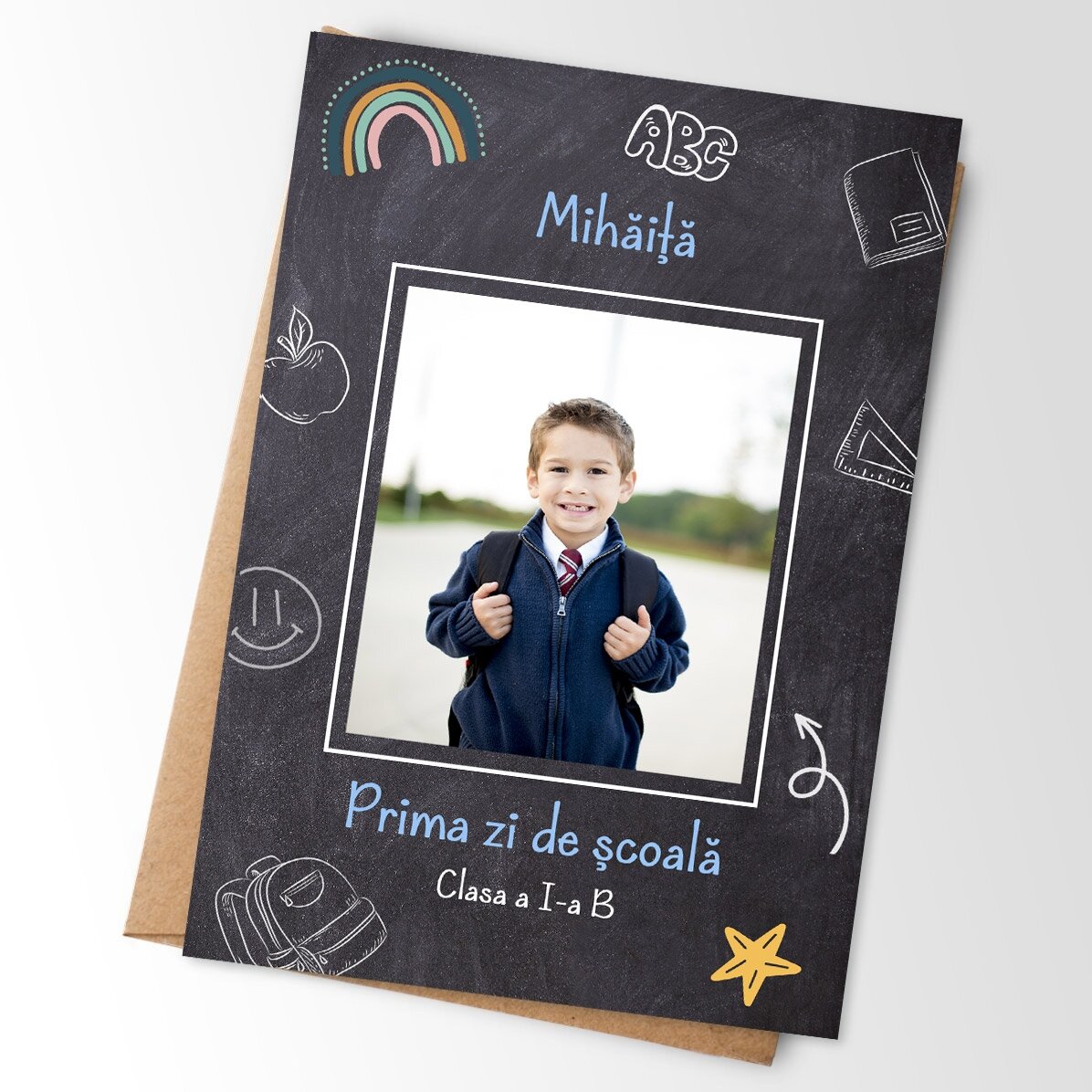 10x15 cm magnet personalised with a photo and text - School