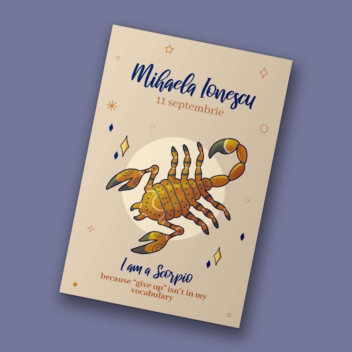 Spersonalizowany magnes 10 x 15 cm z napisem – znak zodiaku Skorpion