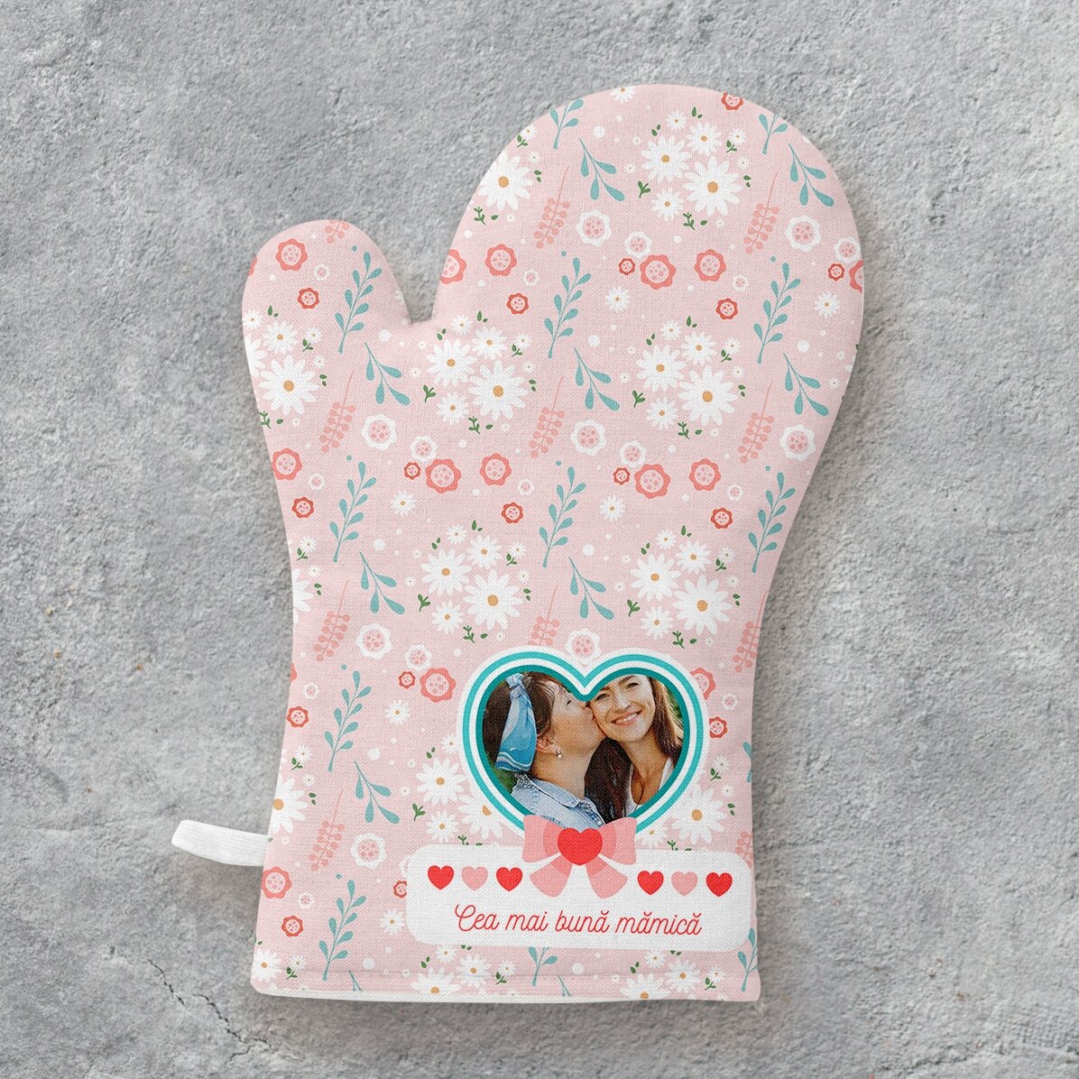 Personalised oven glove with photo and text - Best Mum