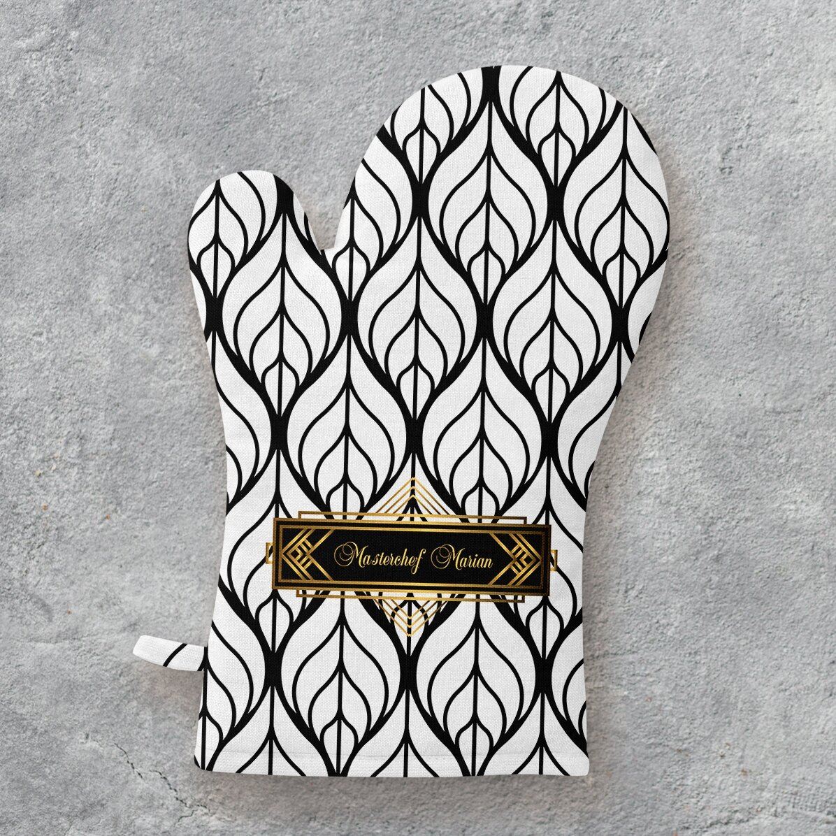 Personalised oven glove with text - Masterchef