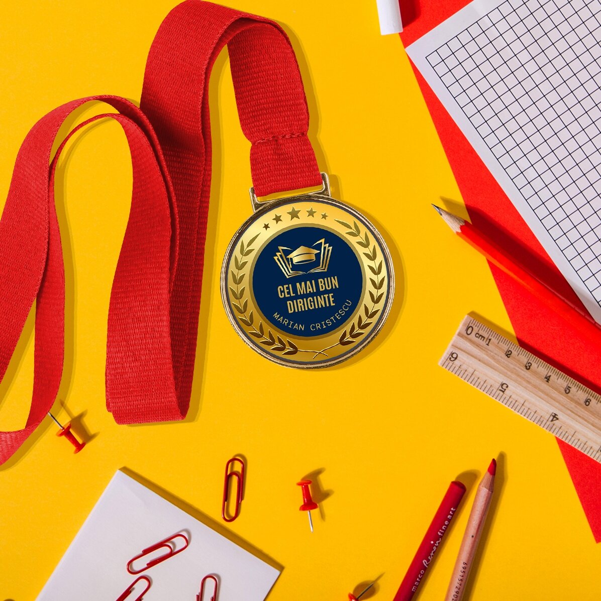 Spersonalizowany medal z napisem – Najlepszy wychowawca klasy