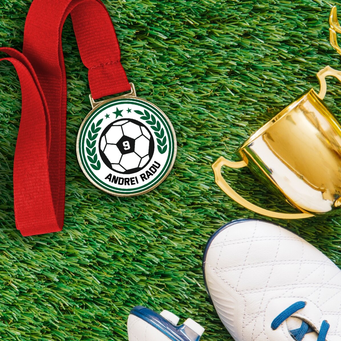 Spersonalizowany medal z napisem – Piłka nożna