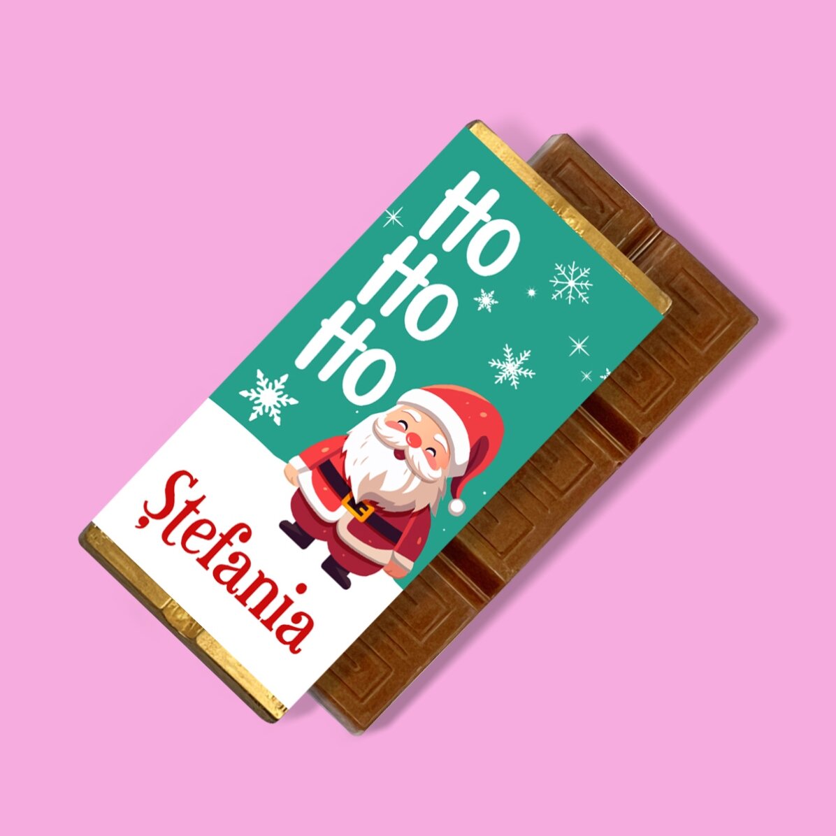 Mini tabliczka czekolady z imieniem – Ho ho ho