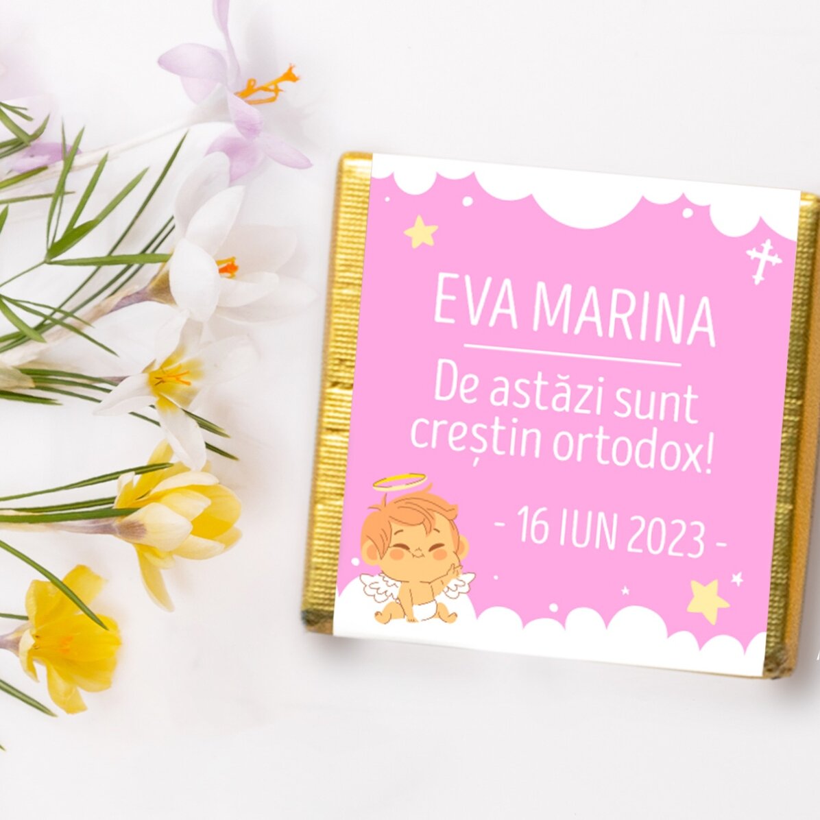 Mini czekoladka z personalizowaną dedykacją – od dzisiaj jestem chrześcijaninem