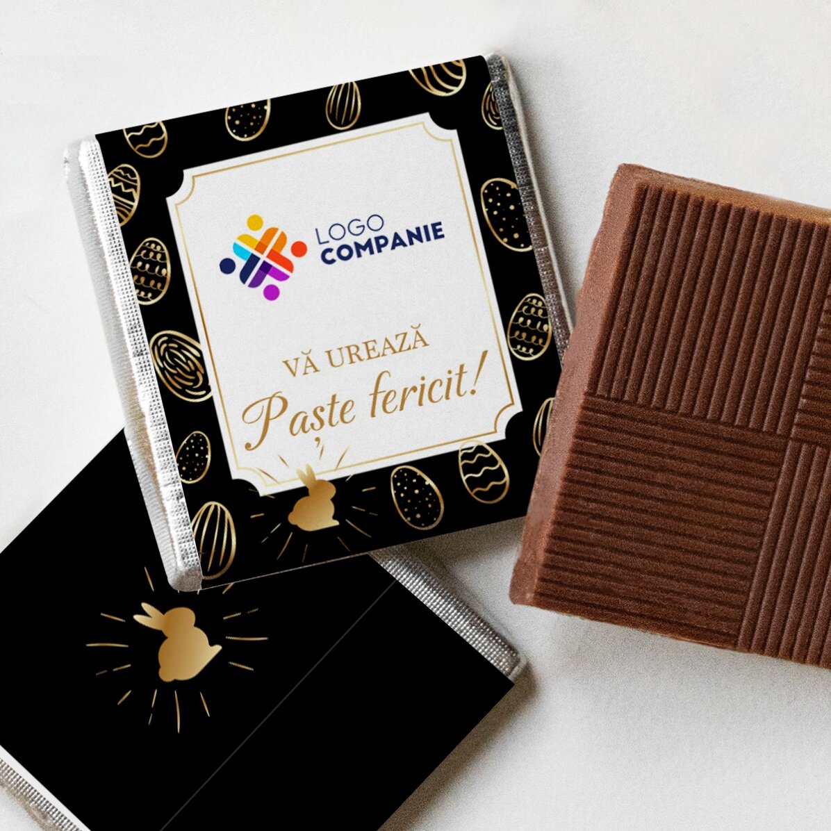 Mini chocolate personalised with logo and message - Easter eggs