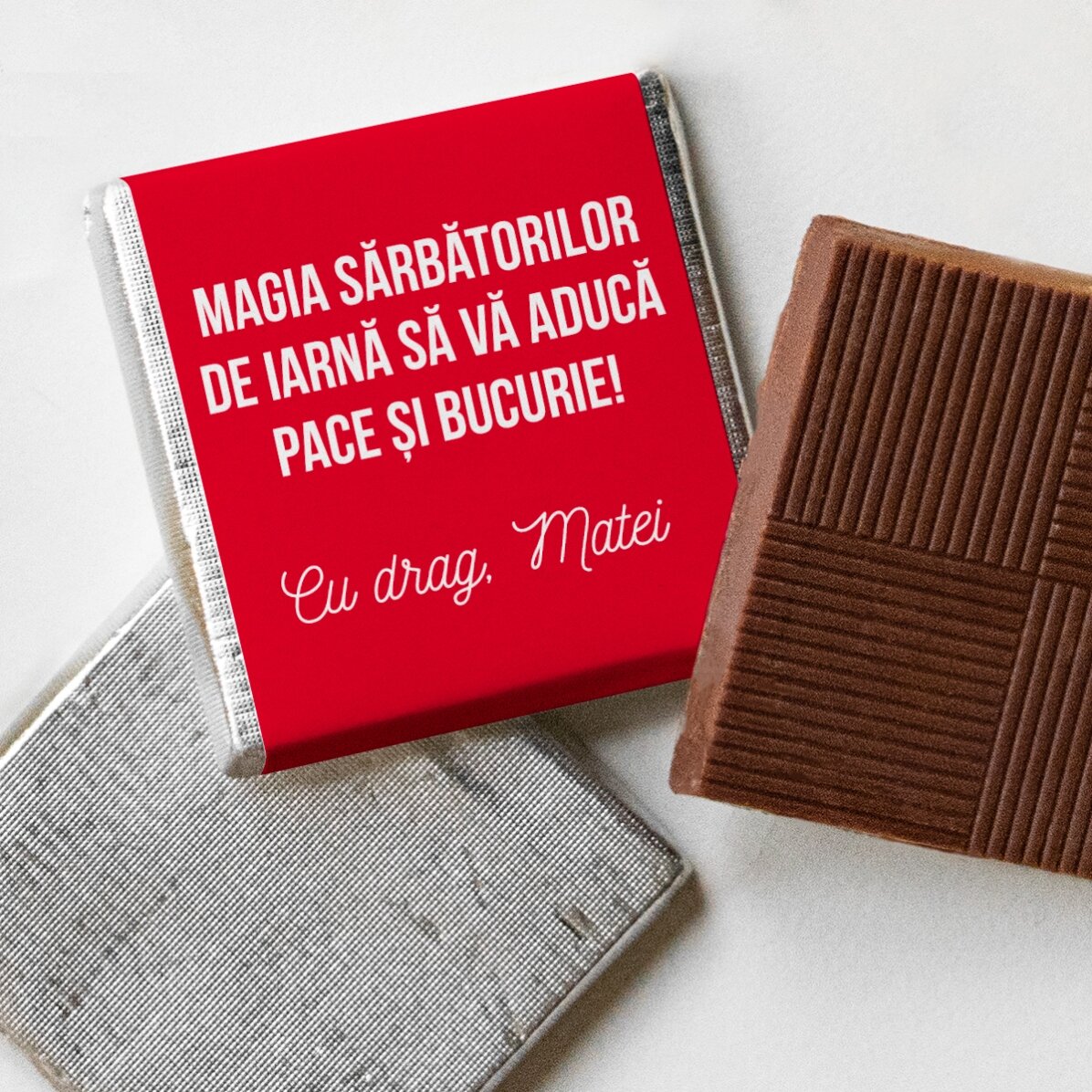 Mini czekoladka z indywidualnym napisem
