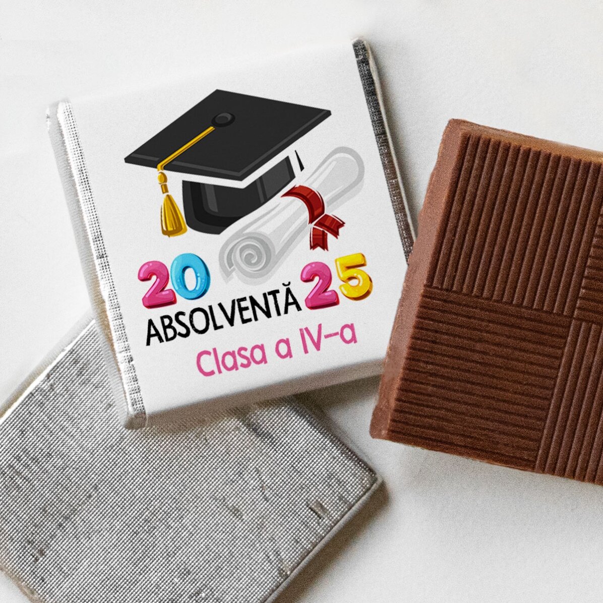 Mini czekoladki z indywidualnym napisem – „Jestem absolwentem”