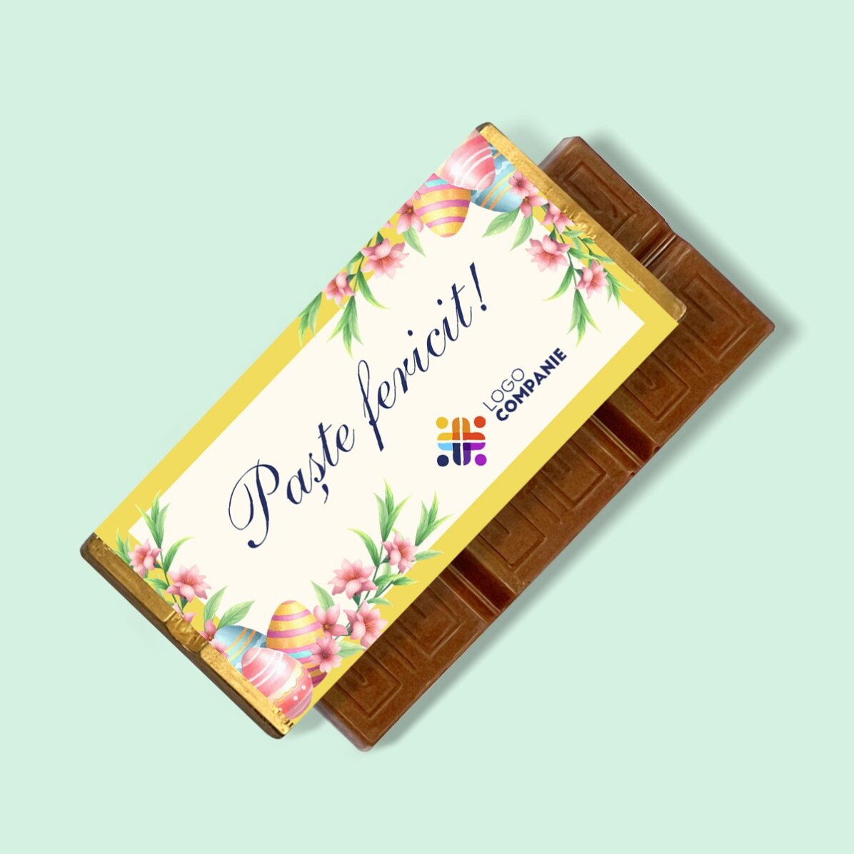 Mini tabliczka czekolady z indywidualnym nadrukiem logo i napisem – Wesołych Świąt