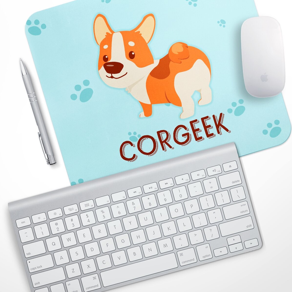 Spersonalizowana podkładka pod mysz z napisem – Corgeek