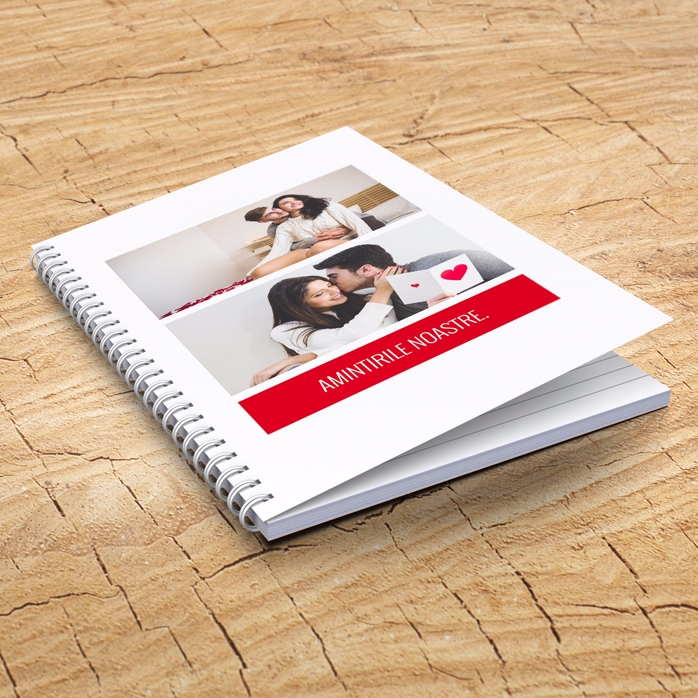 Personalised notebook with 2 photos and text