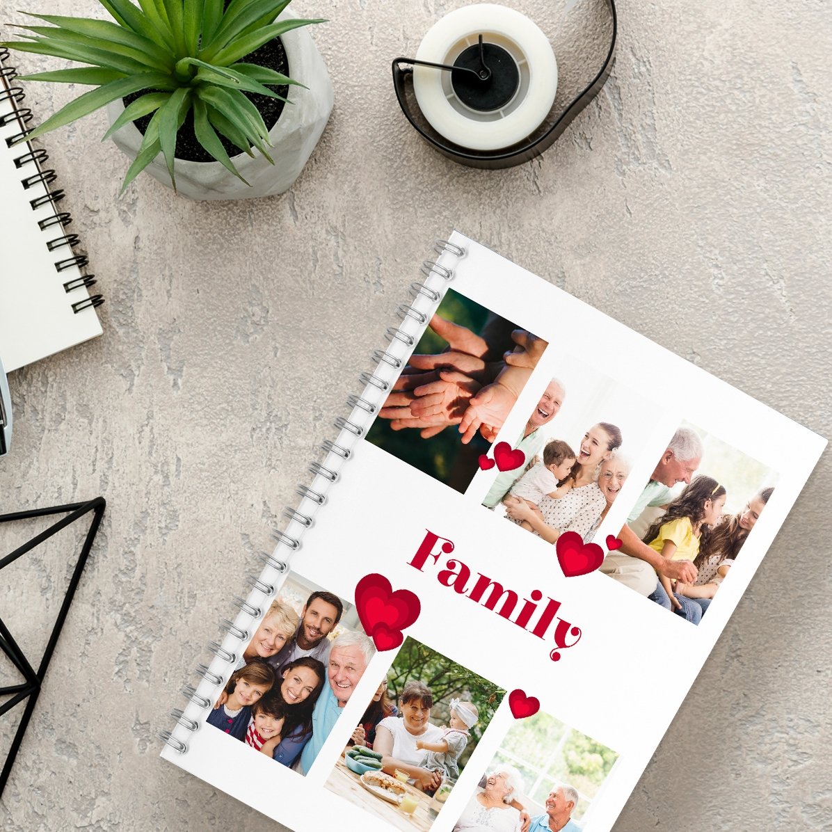 Spis z 6 zdjęciami i tekstem – Family