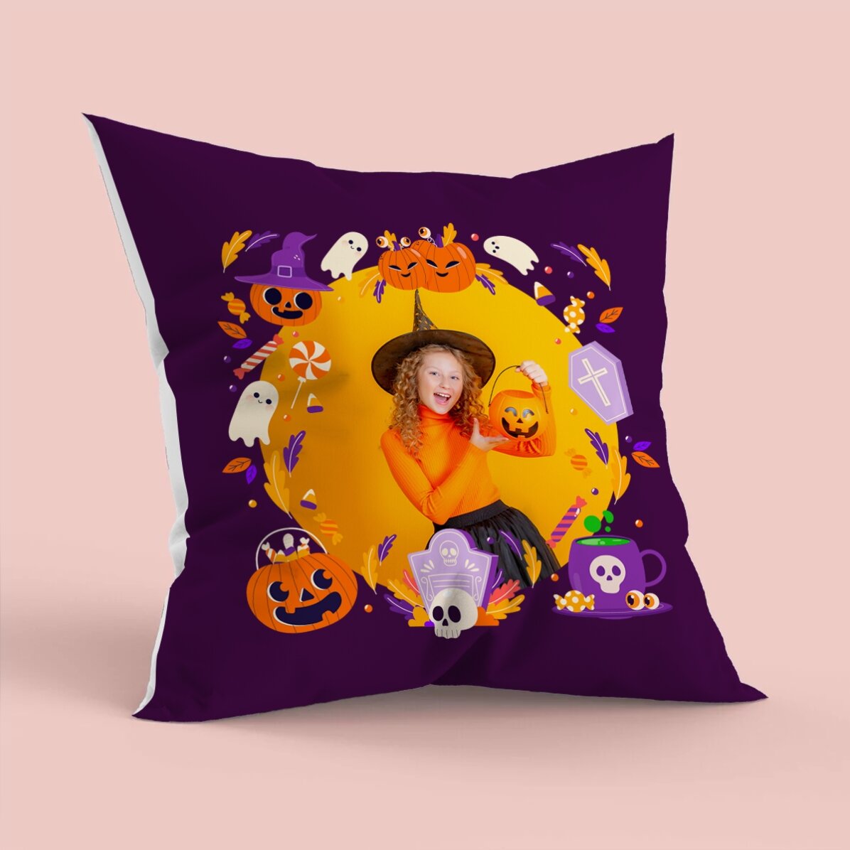 Personalised cushion with photo - Halloween