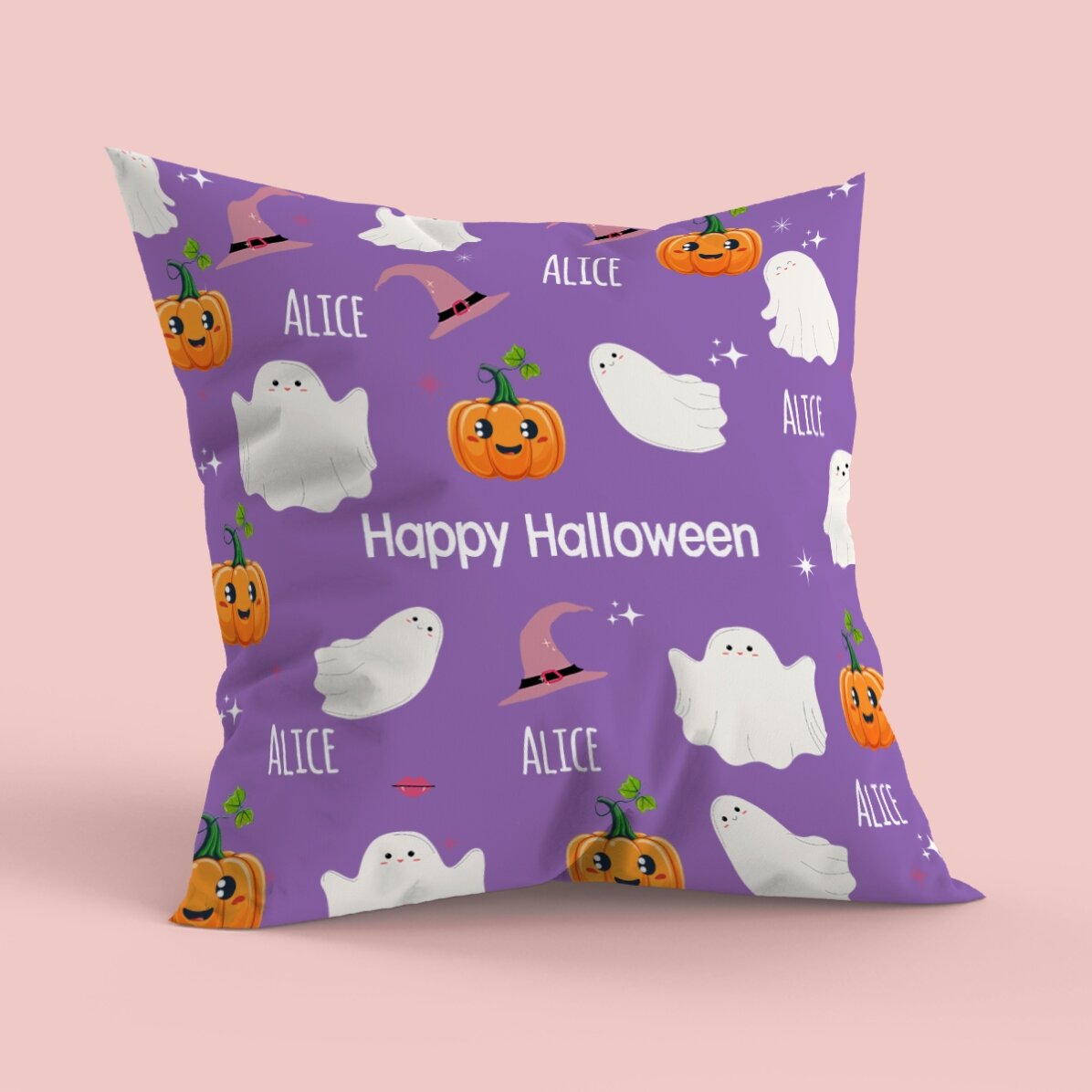 Personalised cushion with text - Cute Halloween