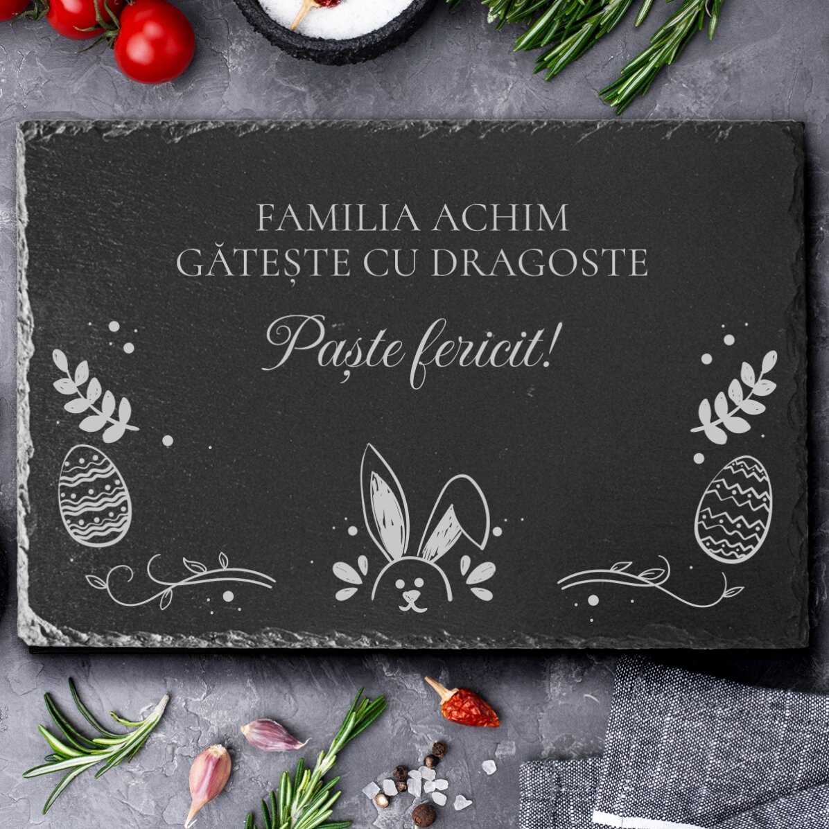 Personalised engraved slate plaque with text - Paste