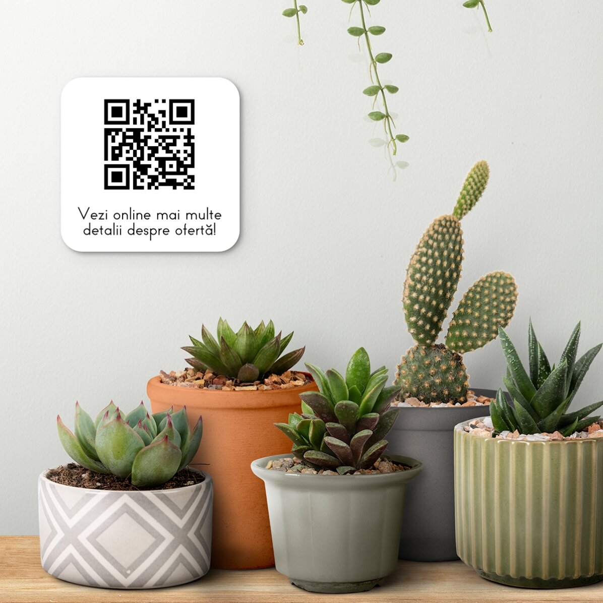 Spersonalizowana plakietka z kodem QR i tekstem