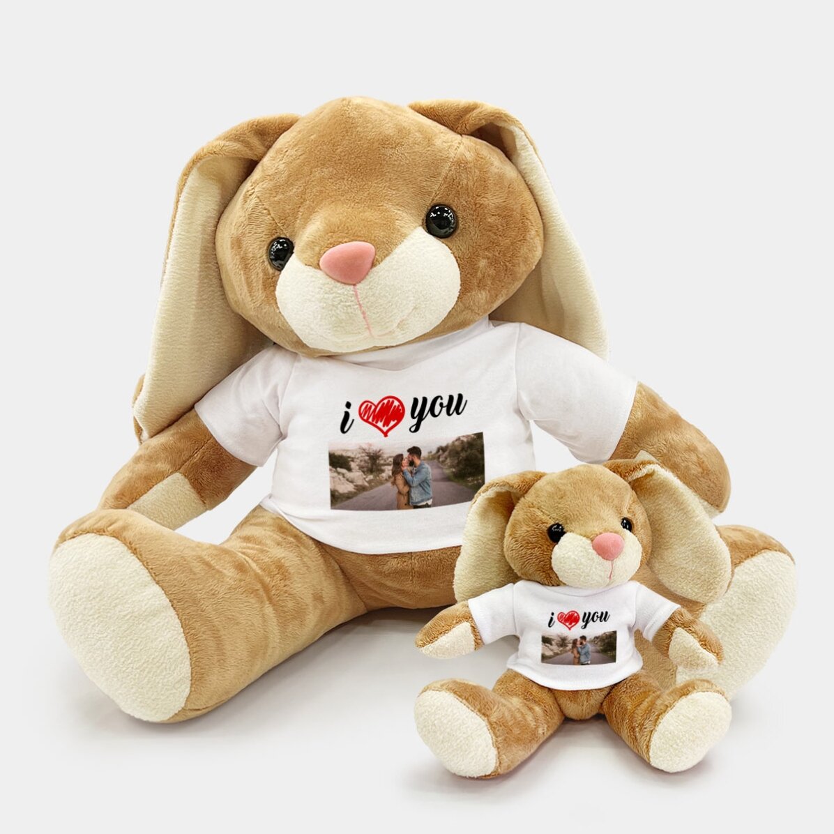 Dodatkowo spersonalizowany królik ze zdjęciem – I love you