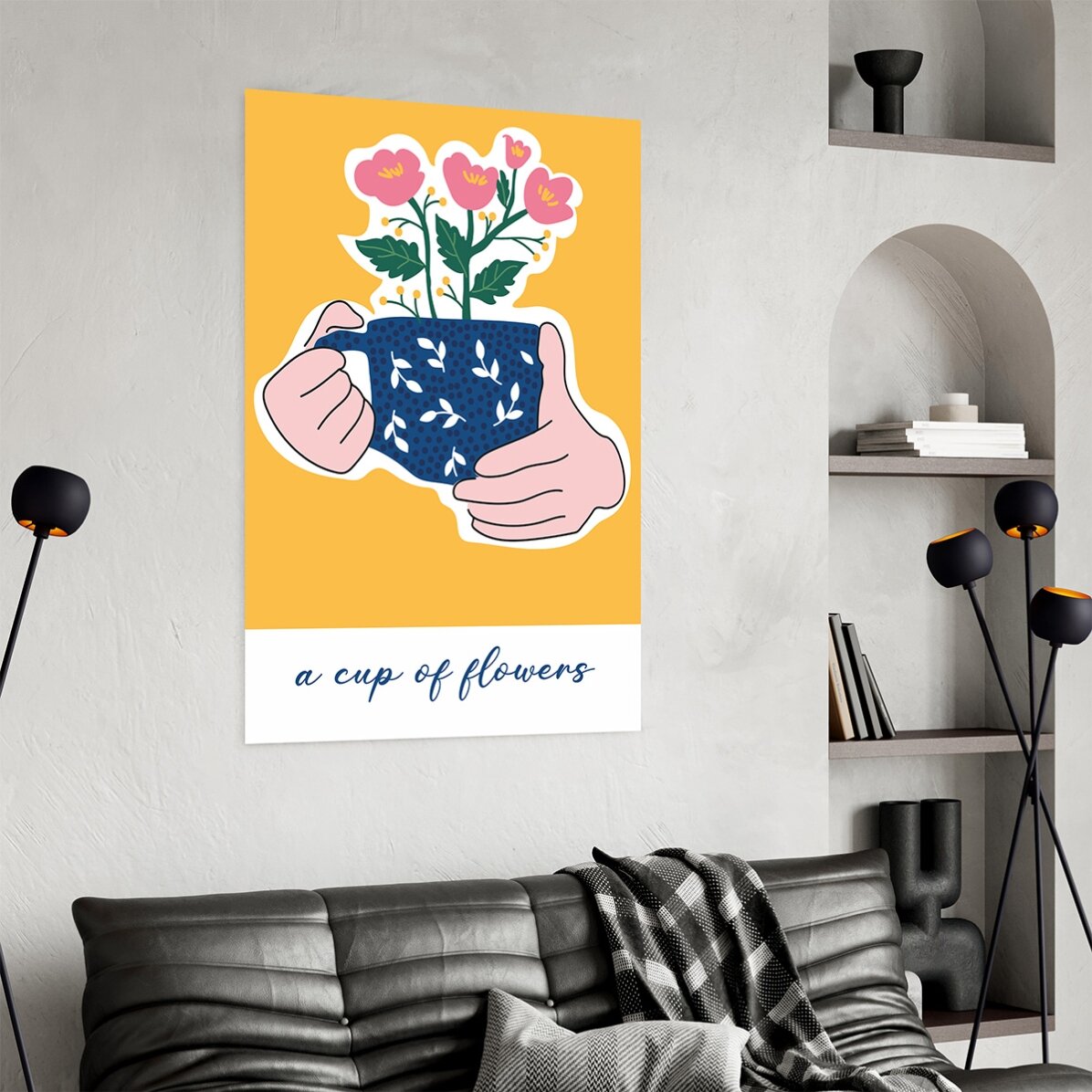 Plakat „A cup of flowers”