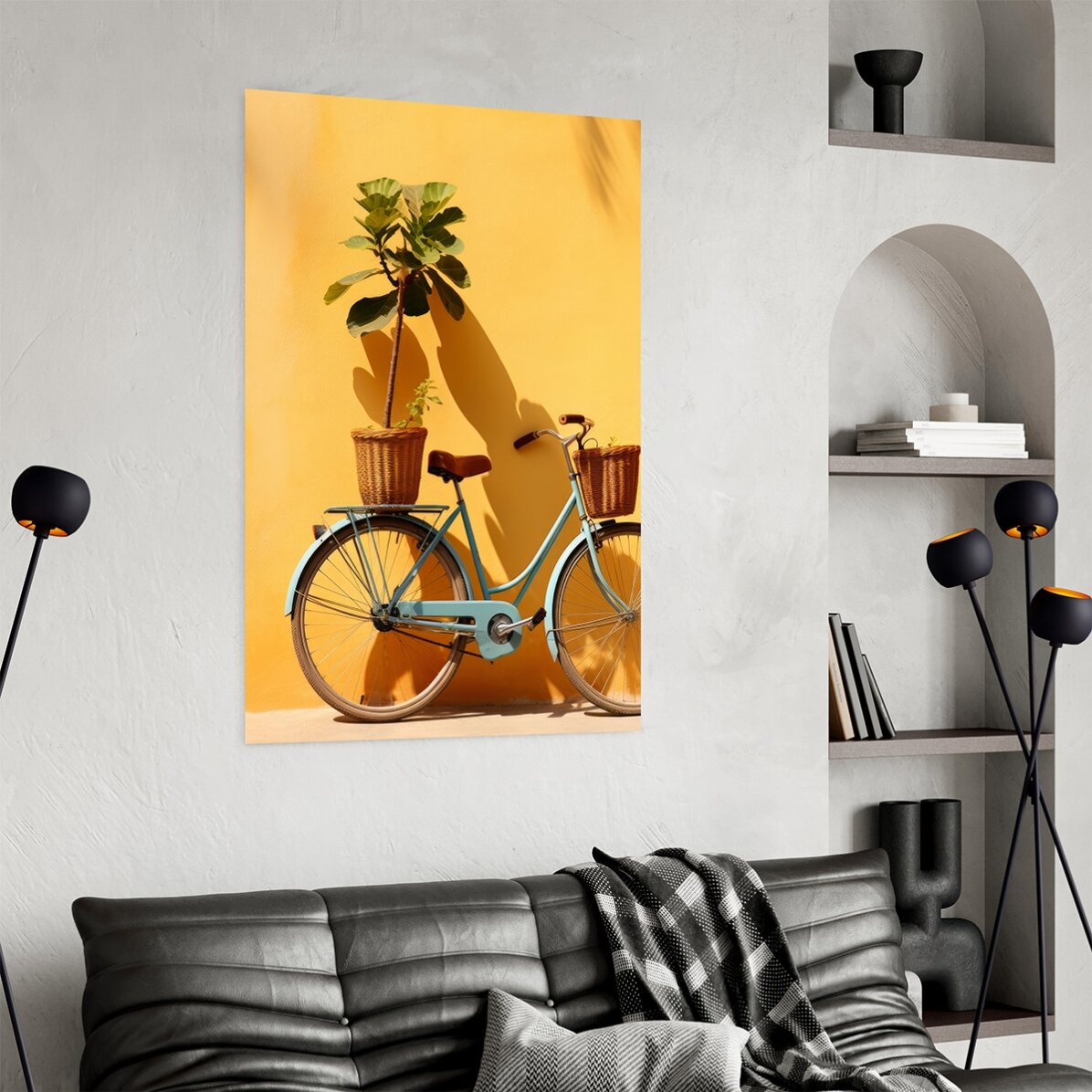 Plakat „Rower z rośliną”