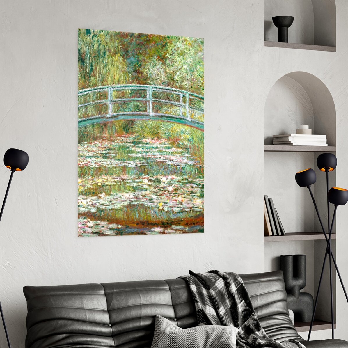 Poster Claude Monet, Bridge over a Pond with Water Lilies 1899