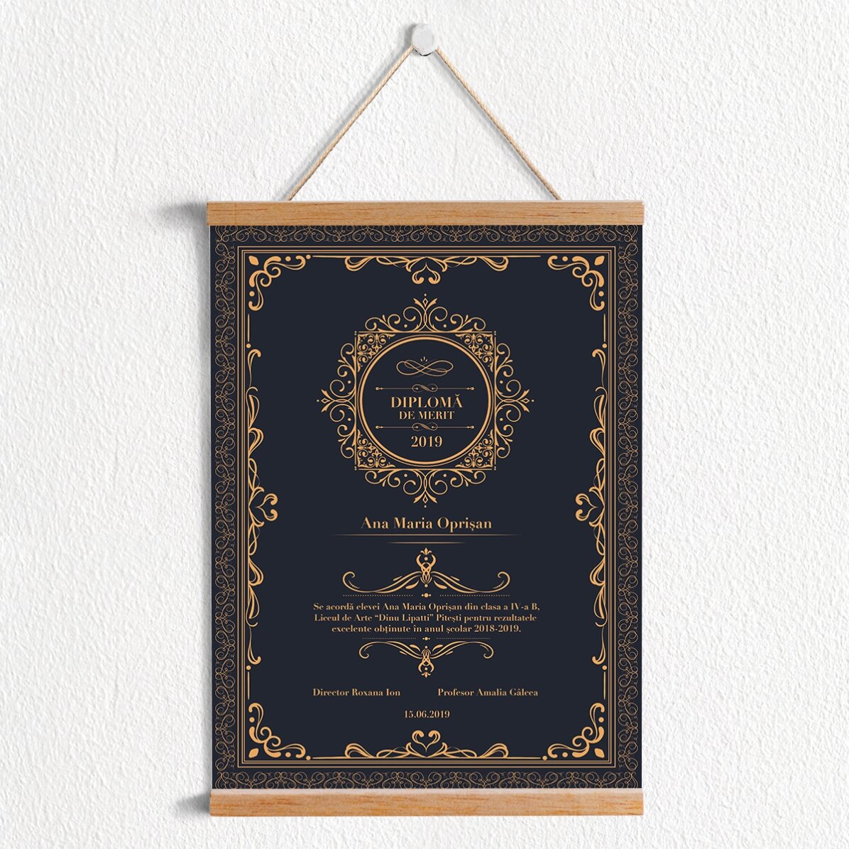 Personalised poster with hangers - Diploma