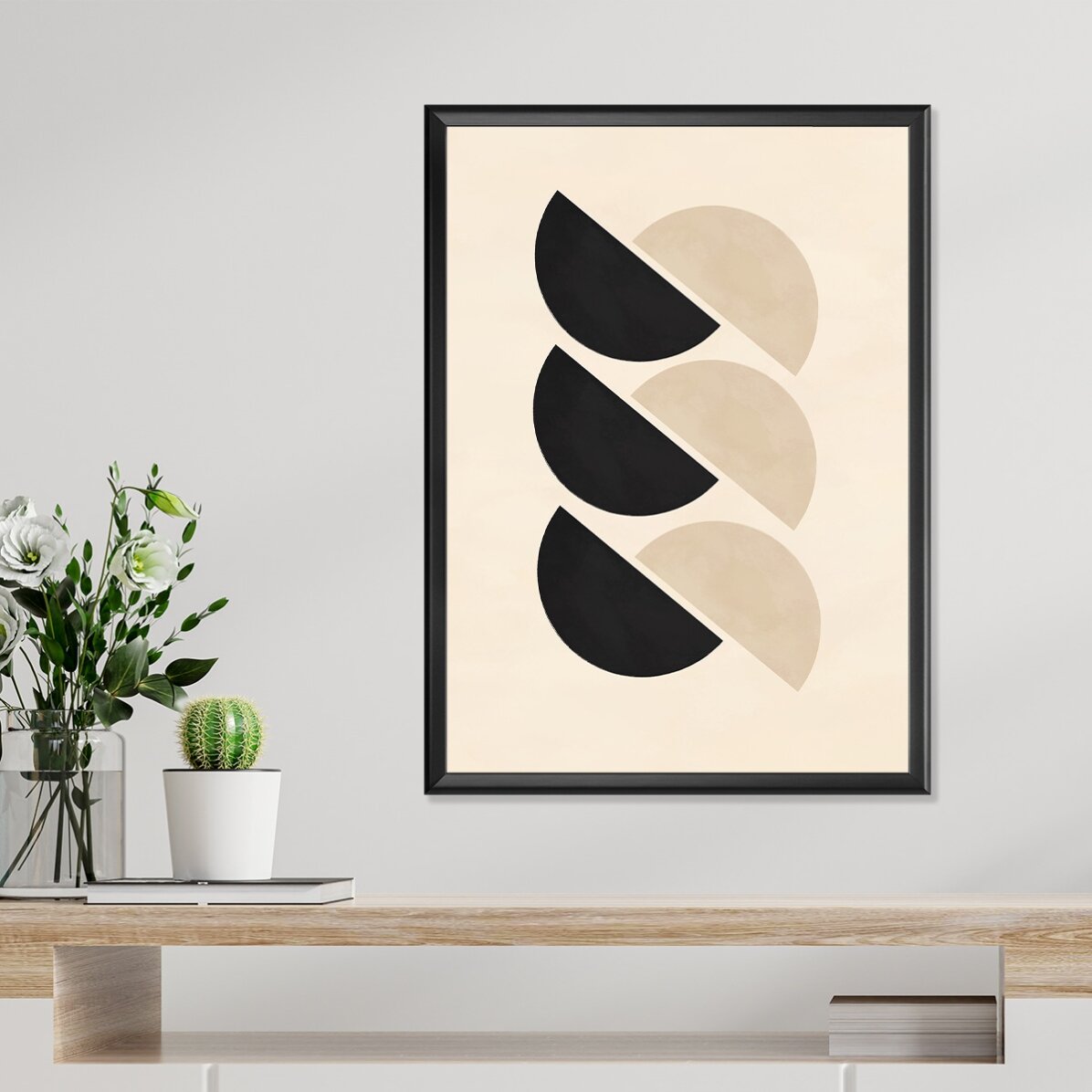 Plakat „Minimalistyczne kształty geometryczne, półkola”