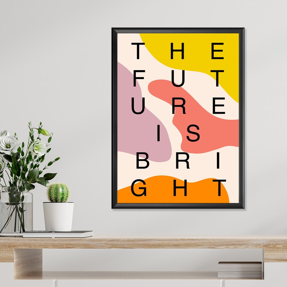 Plakat „Future is bright”, plamki koloru