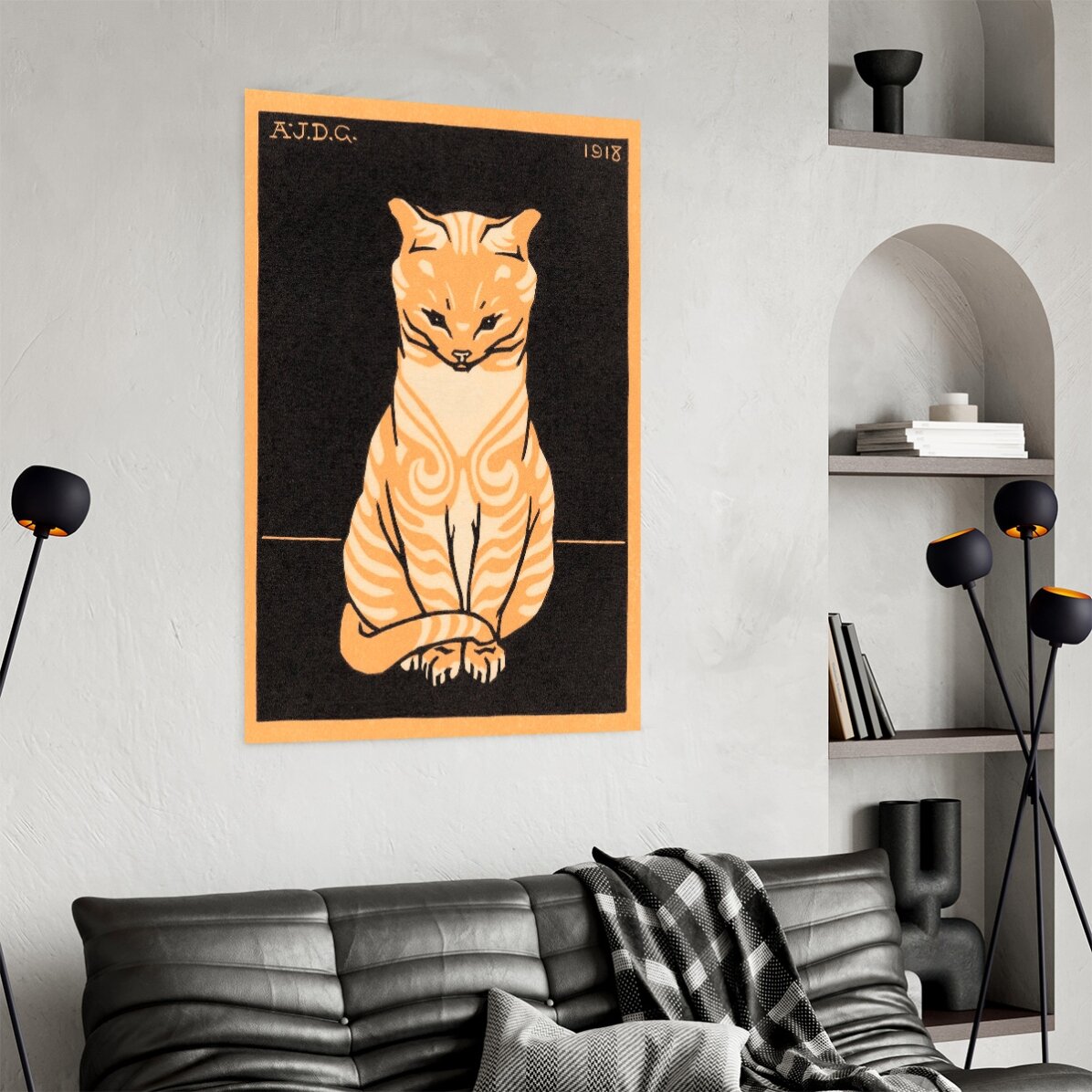 Plakat Julie de Graag, „Sitting cat”, 1918 r.