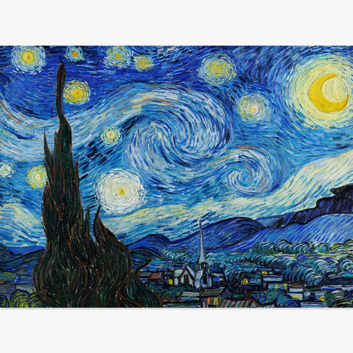 Plakat w formacie poziomym – Vincent van Gogh – „Gwiaździsta noc”, 1889 r.