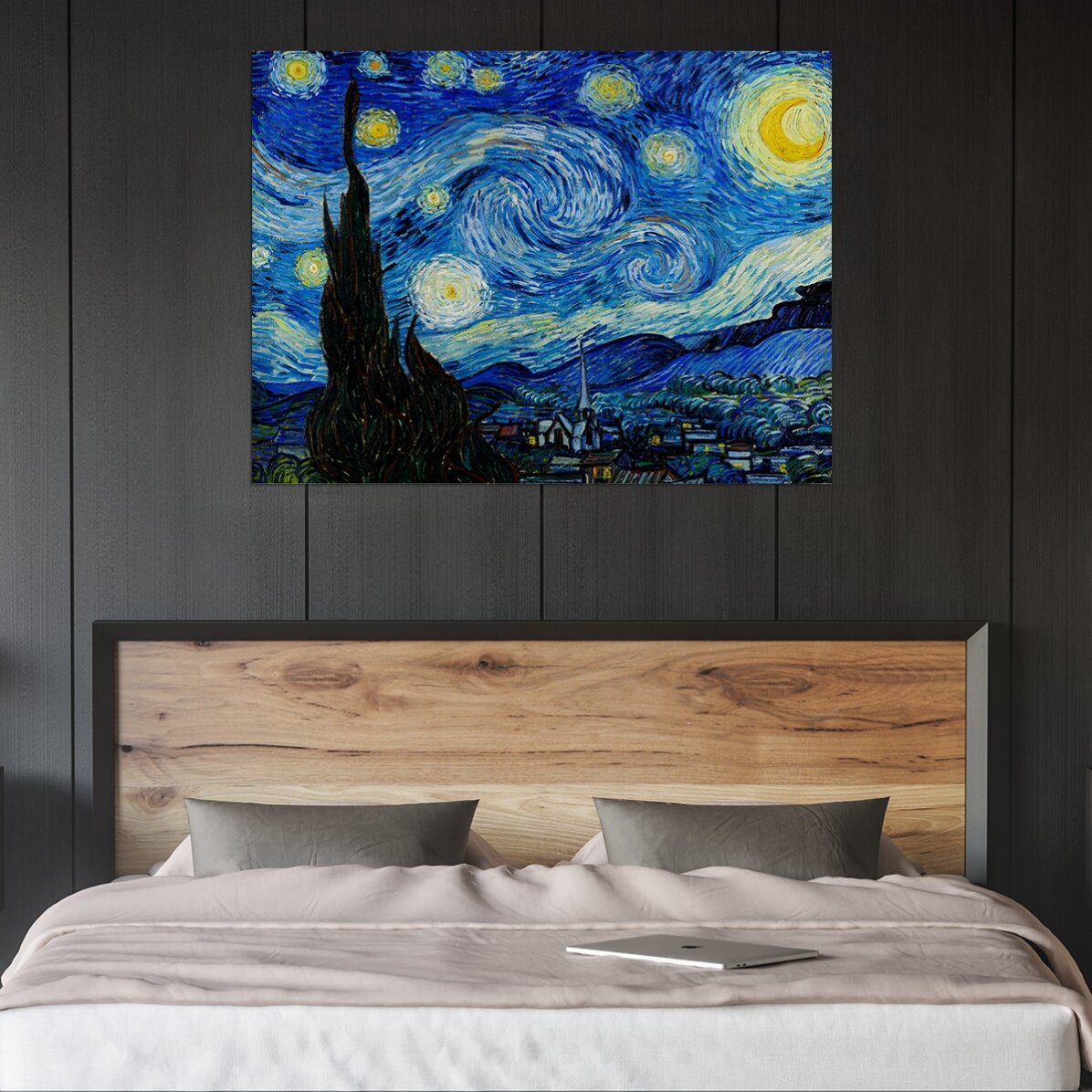 Plakat w formacie poziomym – Vincent van Gogh – „Gwiaździsta noc”, 1889 r.